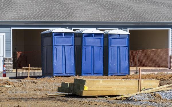 our portable toilets for job sites include features such as non-slip flooring, secure locking systems, and ventilation to ensure safety and comfort for workers